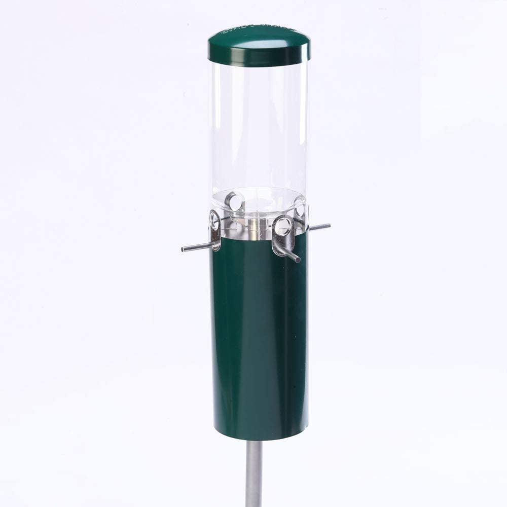 Birds Choice NP431 Classic Feeder， Mountable Bird Feeder w/Squirrel Baffle and Pole， 1.2 Gallons， Green