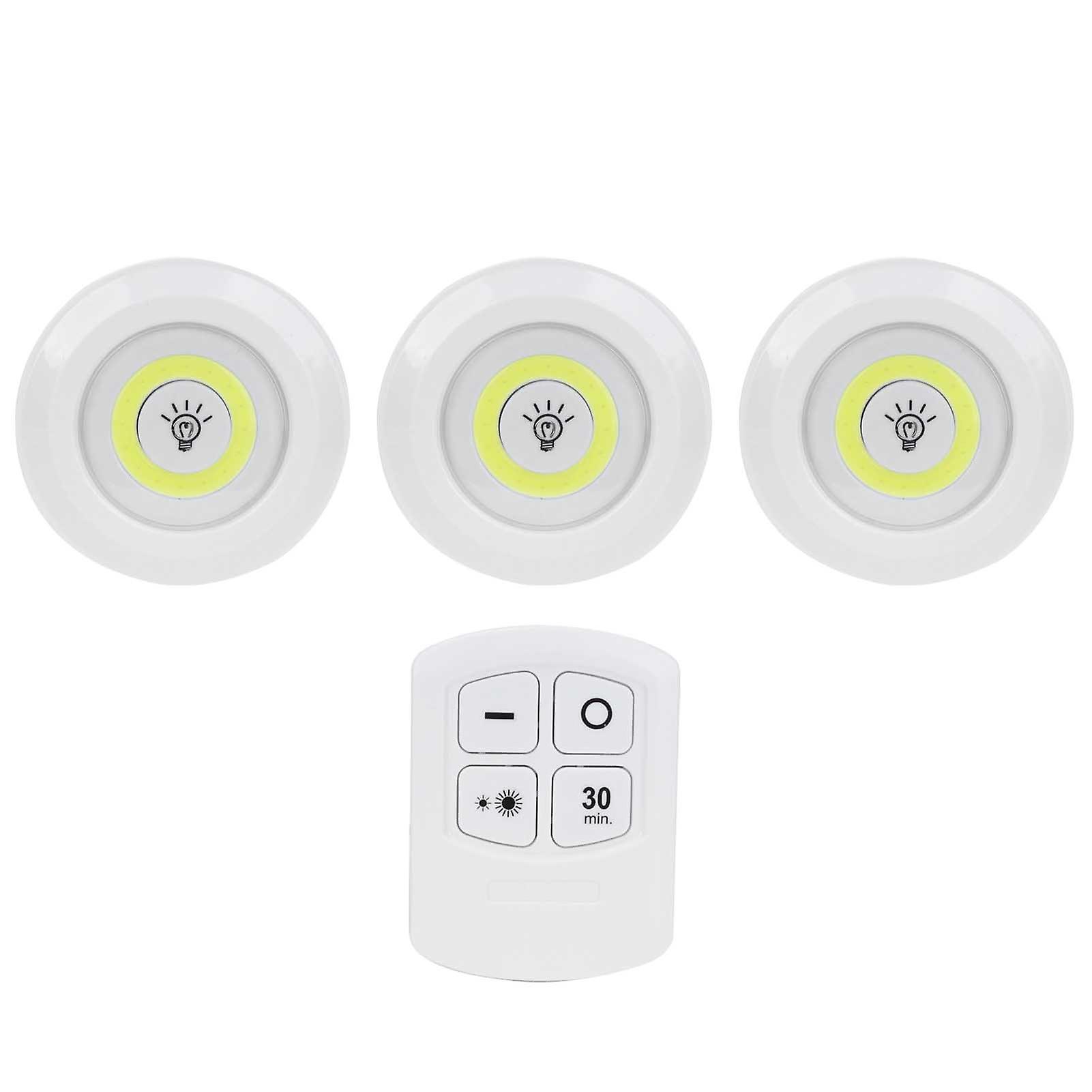 3Pcs COB Night Light Remote Control Timing Dimming Night Lamp Bedroom Wardrobe Bedside Light