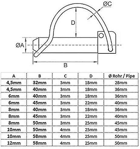 Pack Of 10 Folding Pins 6 Mm X 45 Mm For Tubes  40 Mm [pack Of 10]