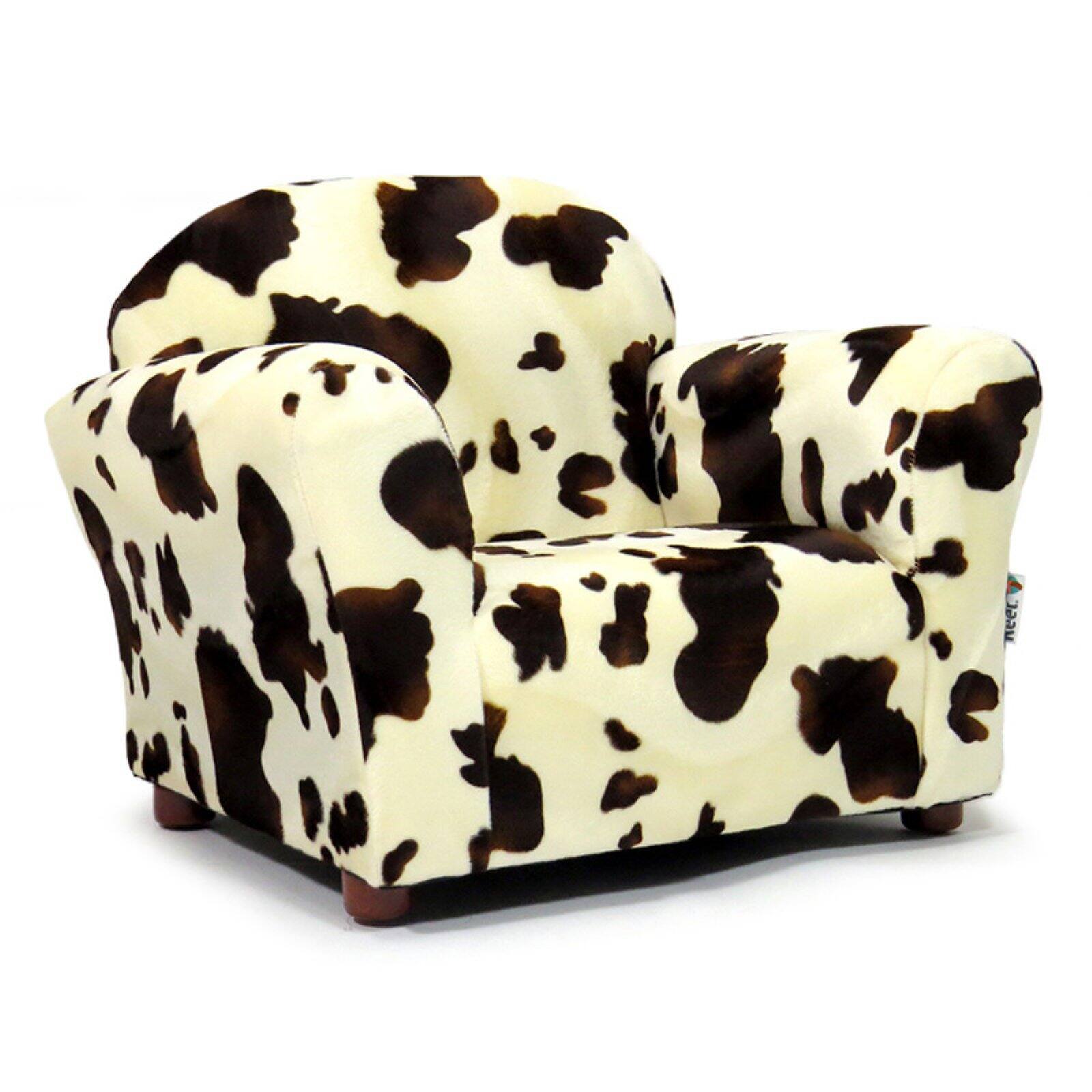 Keet Roundy Pony Print Faux Fur Kids Chair