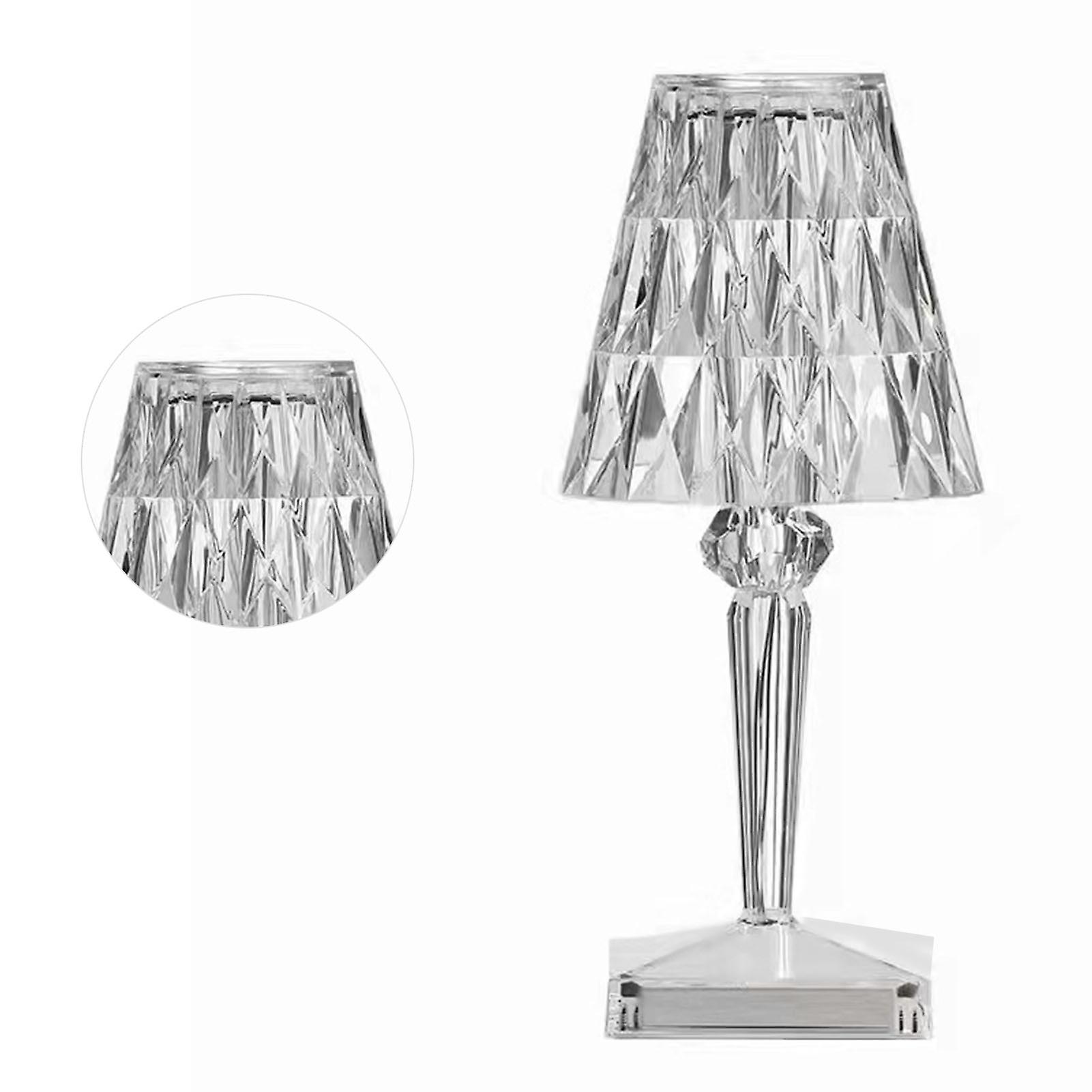 Diamond Crystal Table Lamp USB Charging Decorative Touch Color Changing Bedroom Decorative Lamp Rechargeable