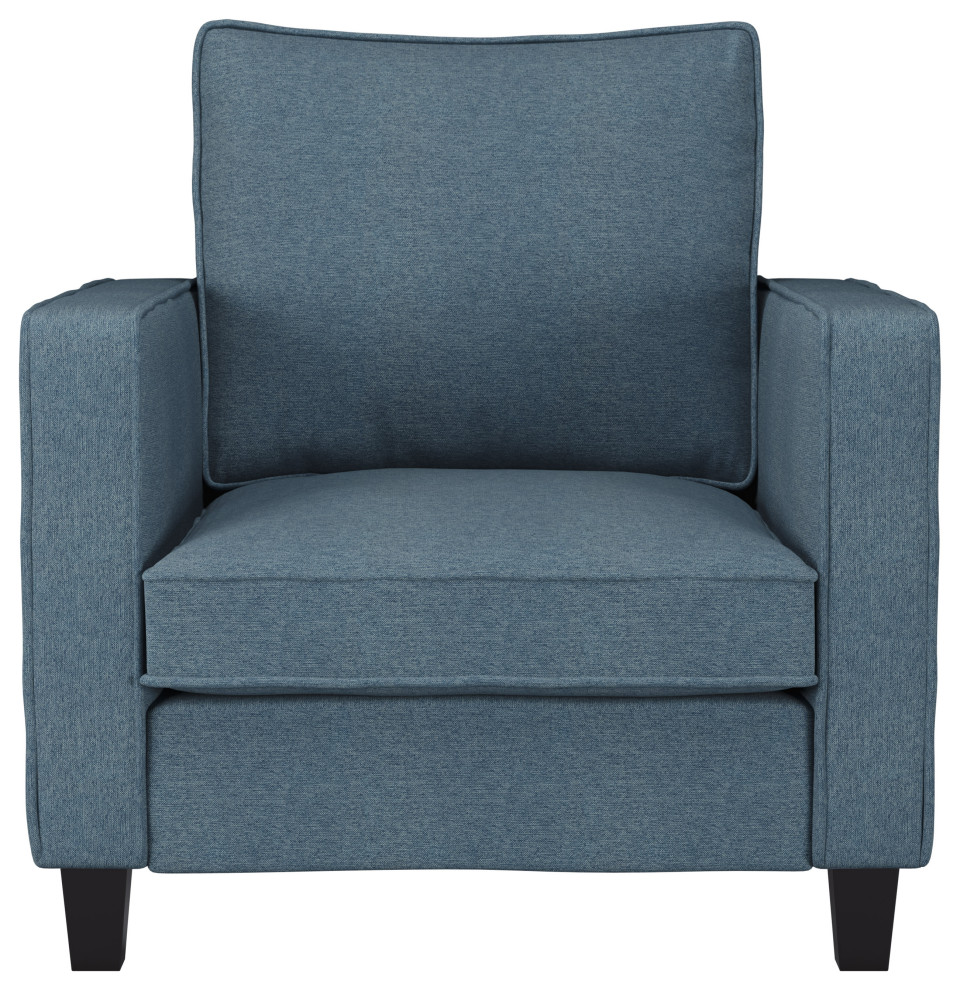 Georgia Durable Fabric Upholstered Contemporary Armchair   Transitional   Armchairs And Accent Chairs   by CorLiving Distribution LLC  Houzz