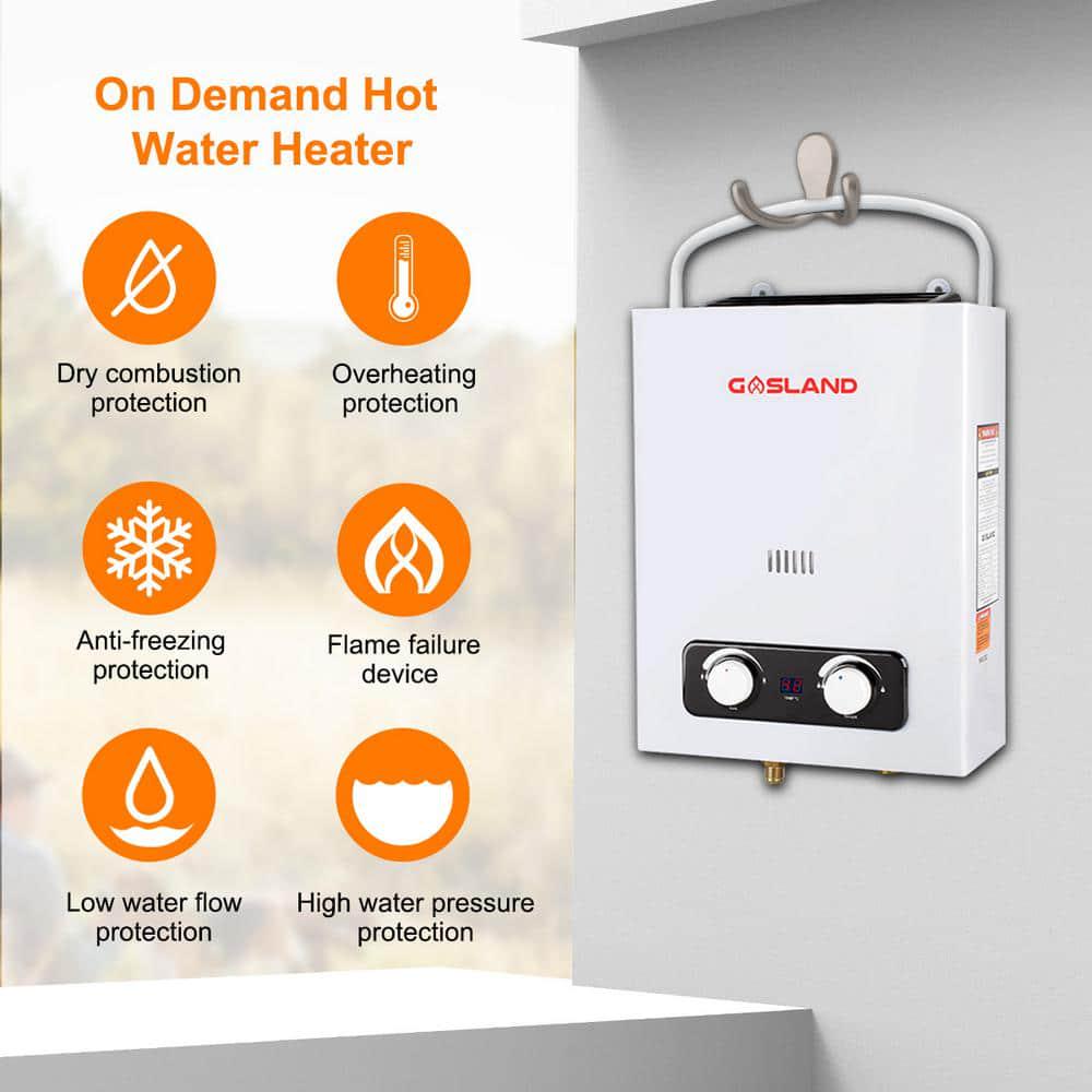 15 GPM 6L Residential Liquid Propane Outdoor Portable Gas Tankless Water Heater 8211