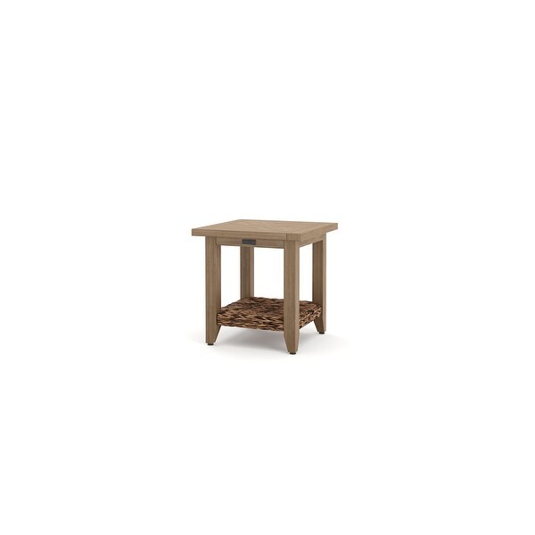 Winston Cayman Seagrass Weave Heritage Brown Side Table