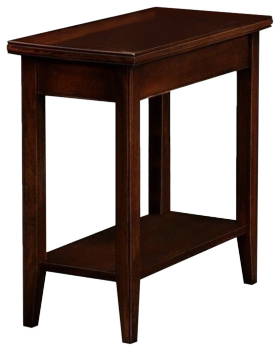 Bowery Hill Rectangular Transitional Wood End Table in Cherry   Transitional   Side Tables And End Tables   by Homesquare  Houzz