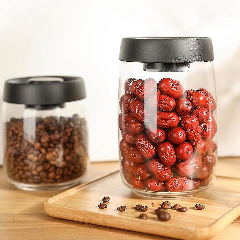 Coffee Bean Storage Container Glass Vacuum Jar Sealed Nordic Kitchen Storage Snack Tea Milk Powder