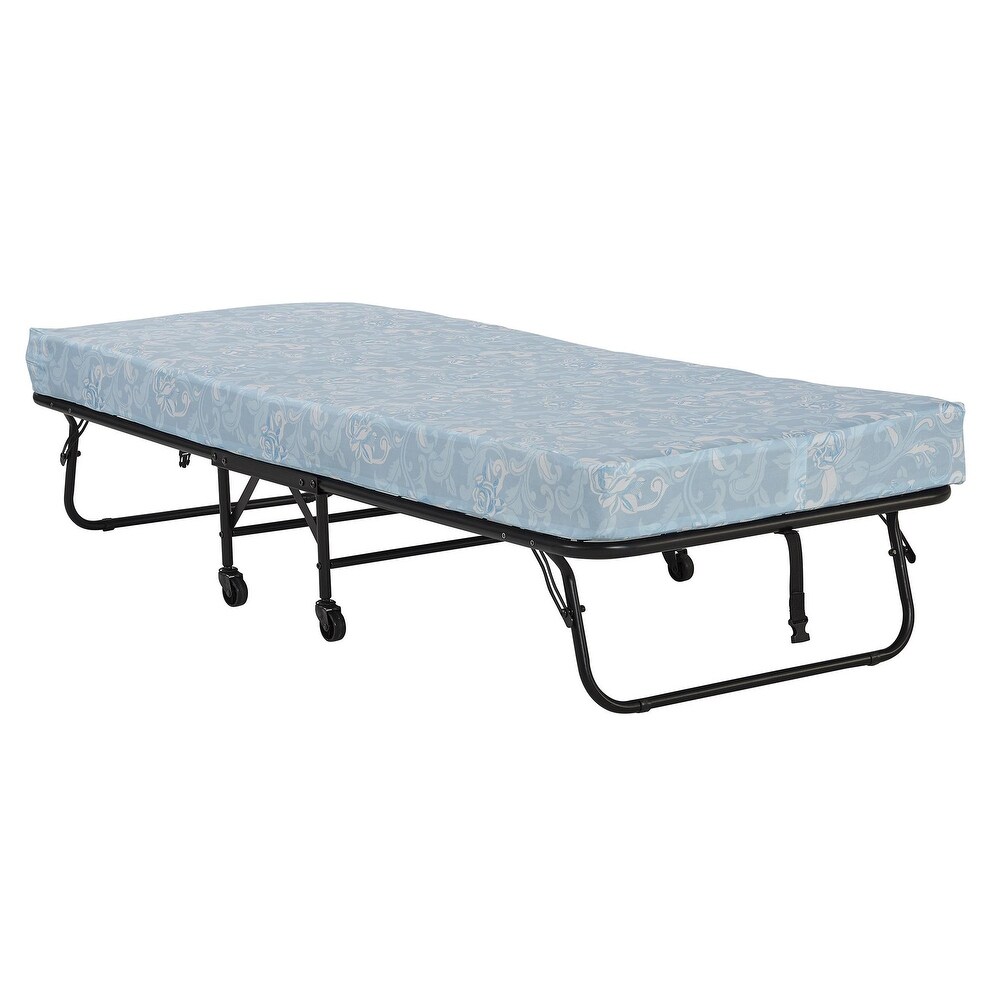 DHP Levy Folding Guest Bed with Metal Frame   4 Inch Mattress