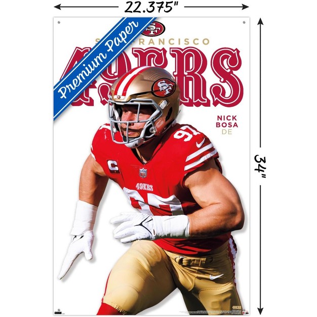 Trends International Nfl San Francisco 49ers Nick Bosa Feature Series 23 Unframed Wall Poster Prints