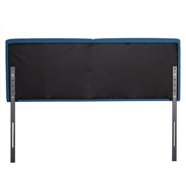 Height Adjustable Upholstered Headboard， Twin /Full/Queen/King Size Headboard， Dark Blue - - 36240660