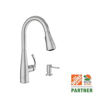 MOEN Essie Single-Handle Pull-Down Sprayer Kitchen Faucet with Reflex and Power Clean in Spot Resist Stainless 87014SRS