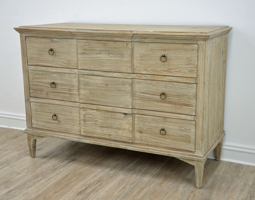 Addie Natural Accent Table   Farmhouse   Accent Chests And Cabinets   by Virgil Stanis Design  Houzz