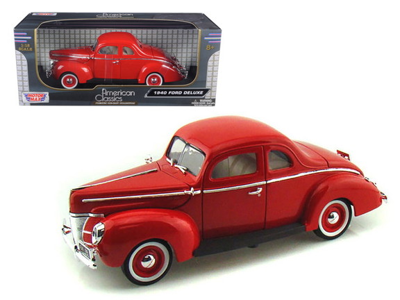 Motormax 1940 Ford Deluxe Red American Classics Se...