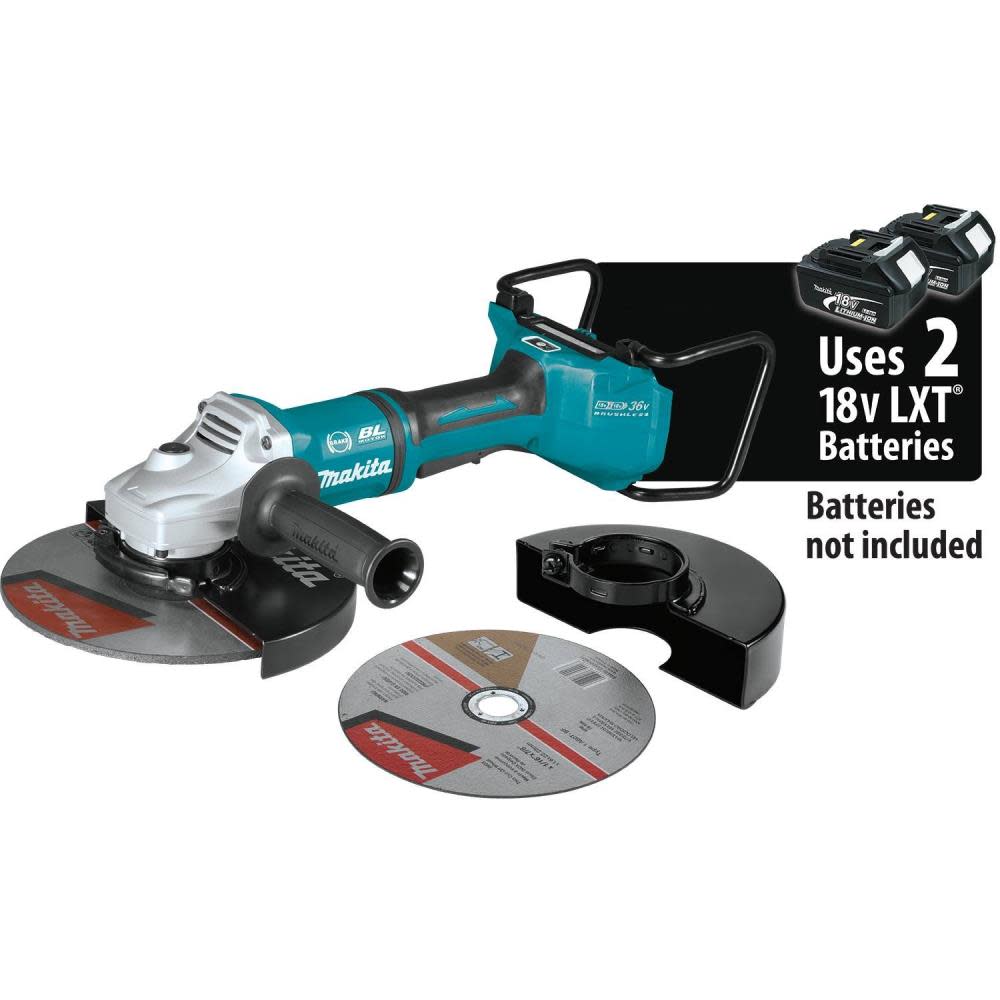 18V X2 LXT? Lithium-Ion (36V) Brushless Cordless 9 Paddle Switch Cut-Off/Angle Grinder， with Electric Brake and AWS?， Tool Only