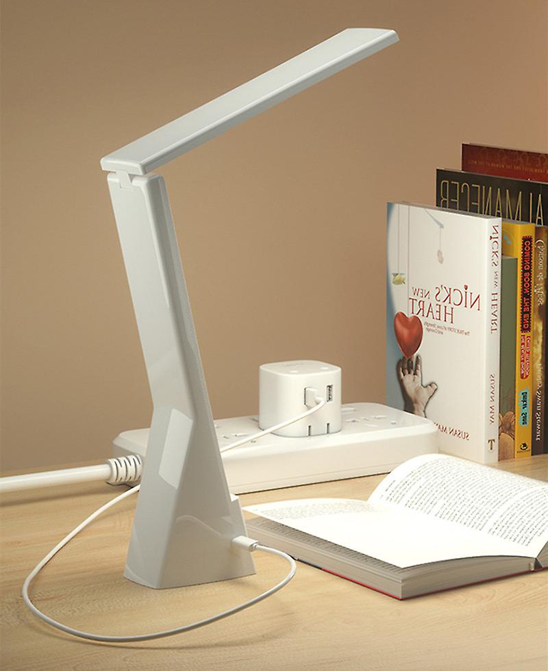 Study Led Desk Lamp For Student Dormitory Foldable Reading Lamp Rechargeable Stepless Dimmable 3-color Lighting Led Table Lamp