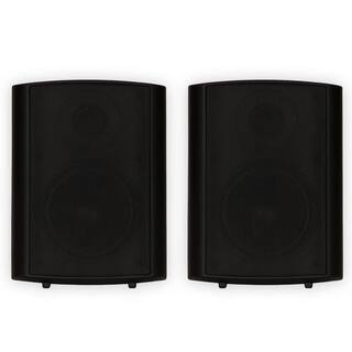 Theater Solutions by Goldwood Indoor or Outdoor Speakers Mountable Black Pair TS425ODB