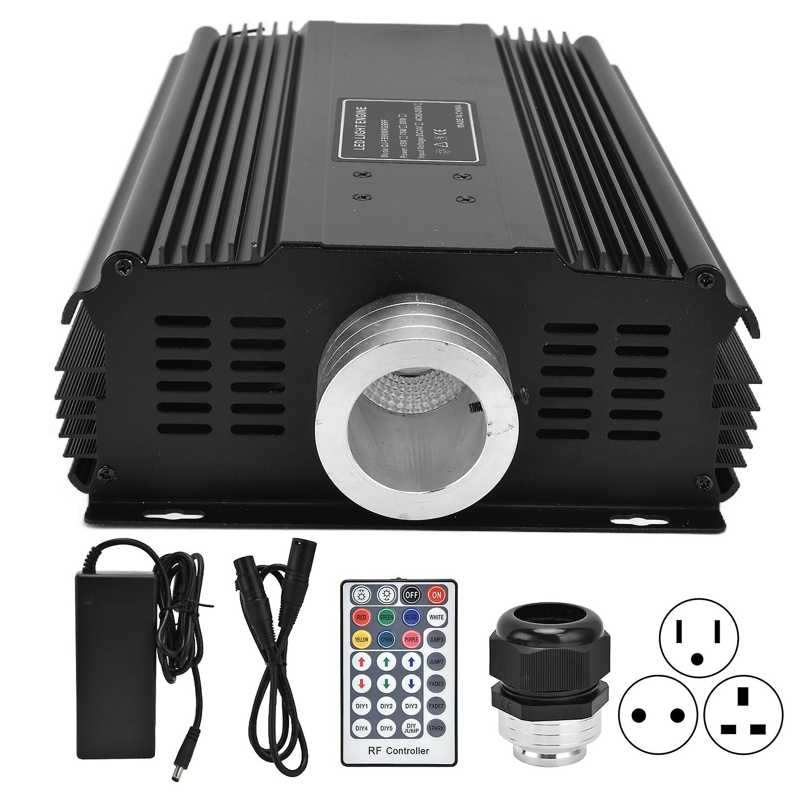 90w Led Fiber Optic Lights Kit Rgb With Remote Control And Dmx Dial Codes For Home Decor， Clubs， And Hotels[us Plugs ]