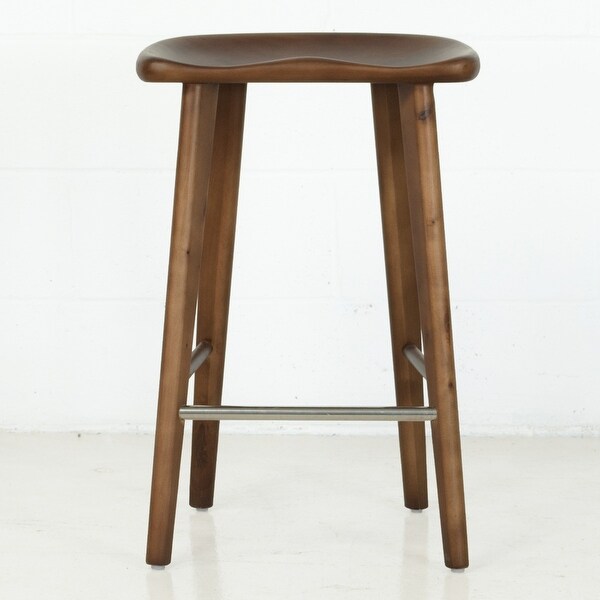 Kraft Mid-Century Modern Solid Wood Counter Stool