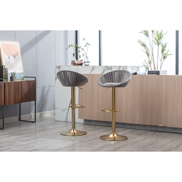 Kitchen Bar Chairs Velvet Bar Stools Set of 2 Barstools - 19.69 *18.11 *38.58