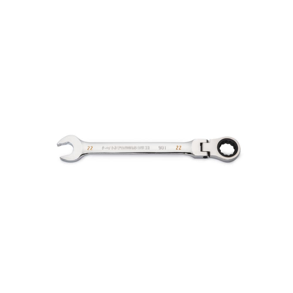 22mm 90T 12 Point Flex Head Ratcheting Combination Wrench