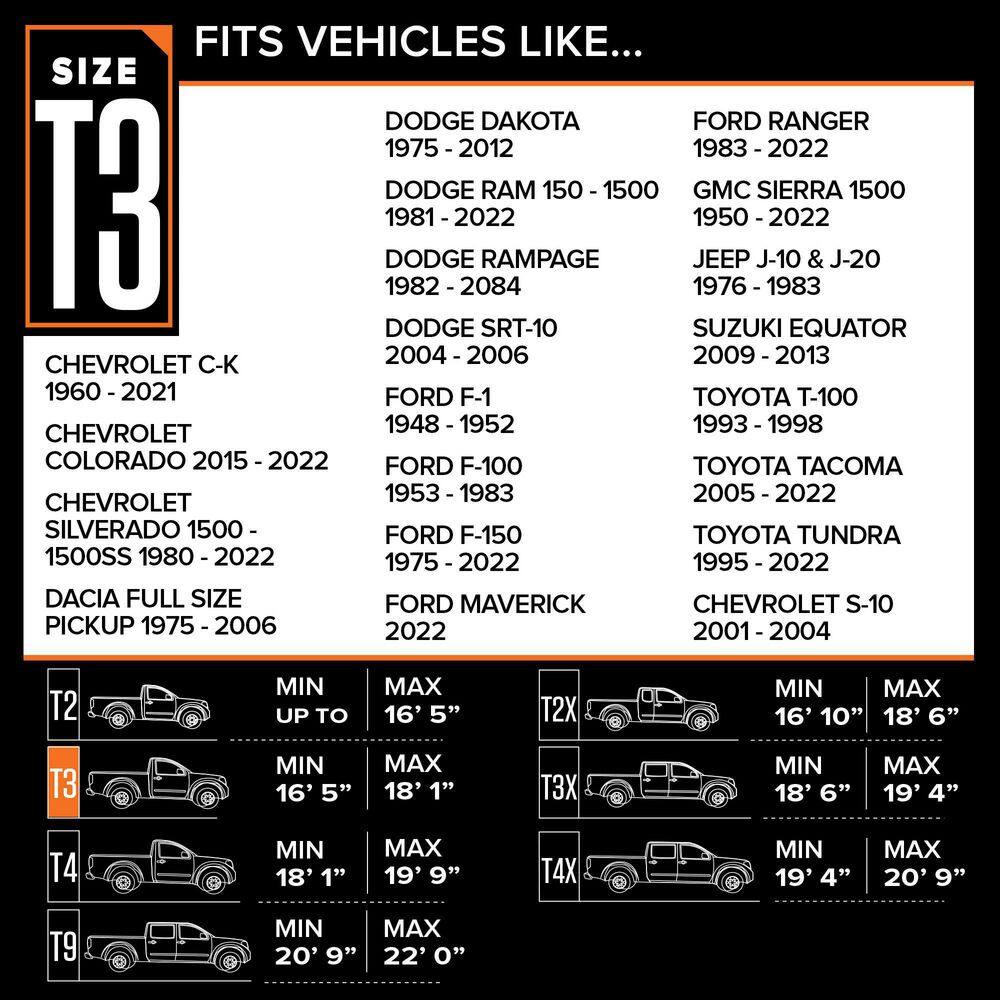 Budge Duro 217 in. x 70 in. x 60 in. Size T3 Truck Cover TD-3