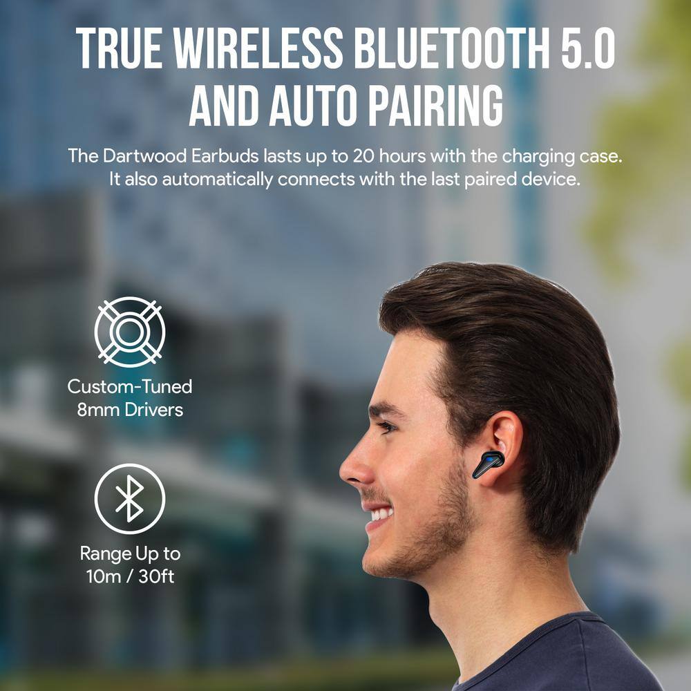 DARTWOOD True Wireless Gaming Earbuds-High-Quality Gaming Headphones with Ultra-Low Latency and Quick Bluetooth Pairing GamingEarbudsUS