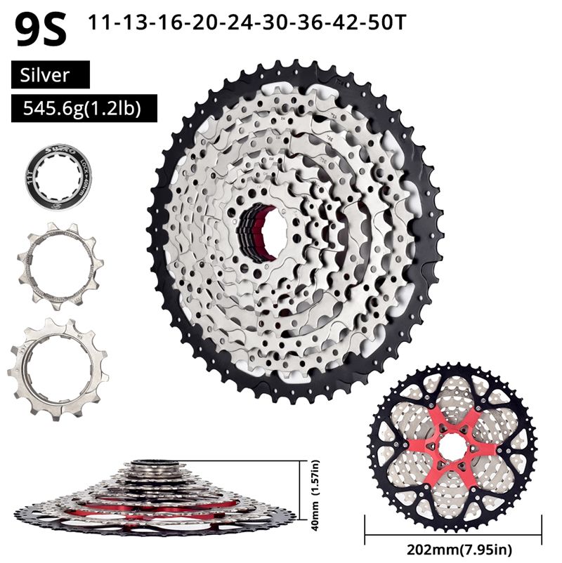 MTB Bicycle Flywheel 9 Speed 11 32/34/36/40/42/46/50T Mountain Bike Cassette For Shimano/SRAM