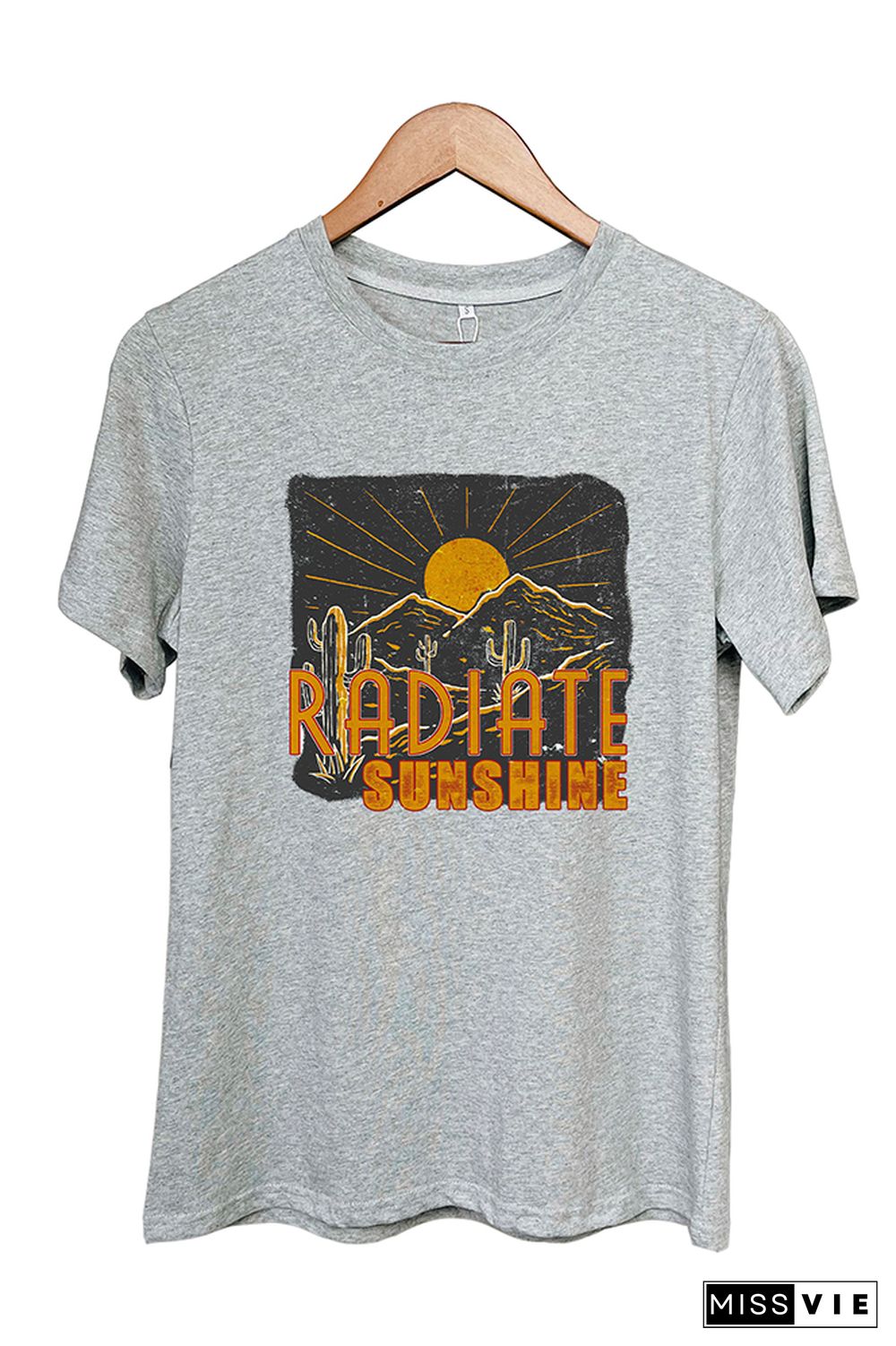 Radiate Sunshine Cactus Desert Graphic Tee Wholesale