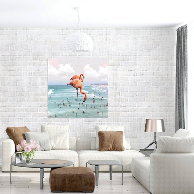 Beaching Around By Karen Cantuq Unframed Wall Canvas Icanvas