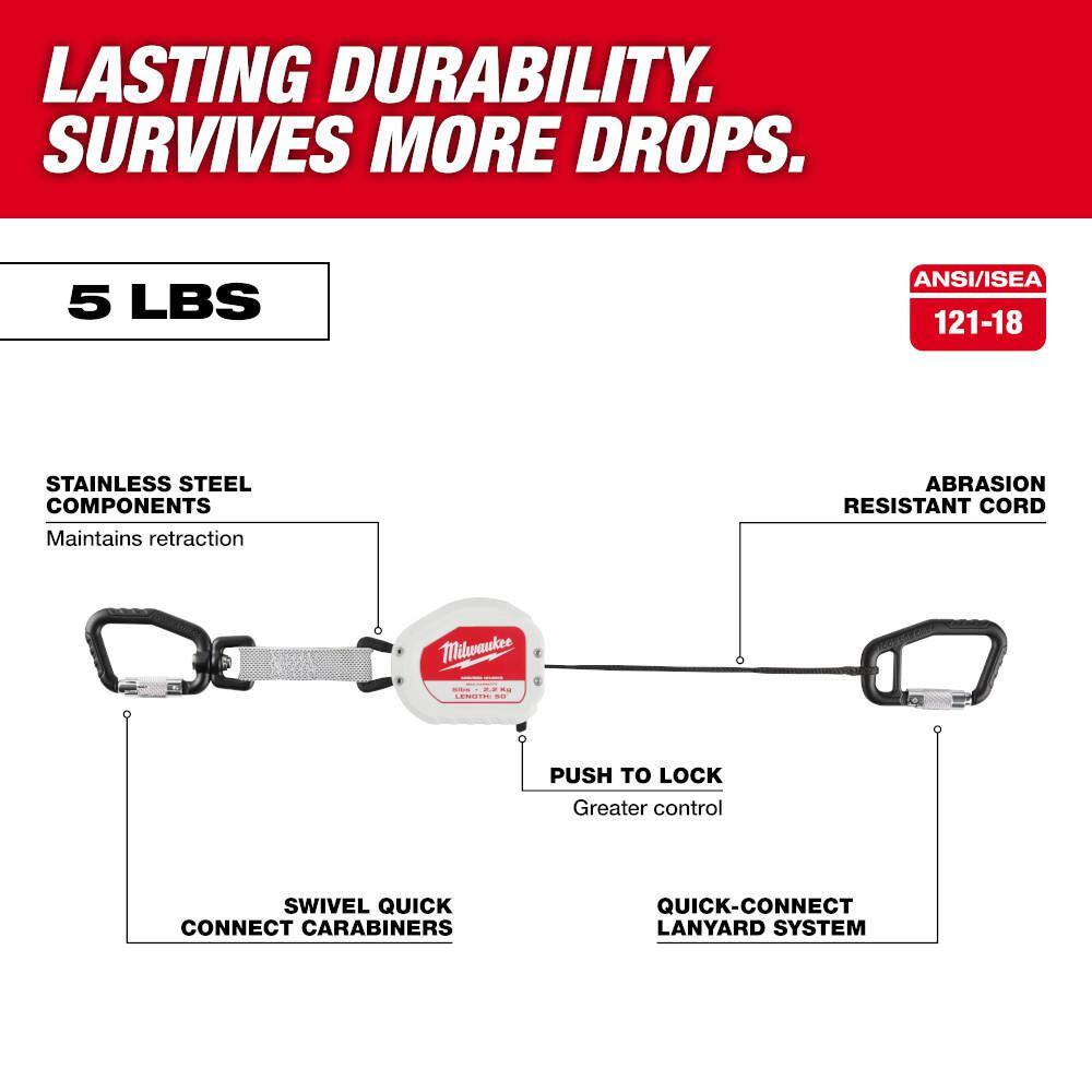 MW 5 lbs. 50 in. Retractable Tool Lanyard 48-22-8825