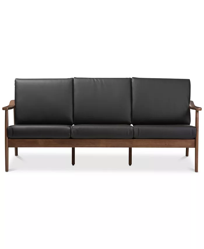 Furniture Ambelin 72 Faux Leather Sofa