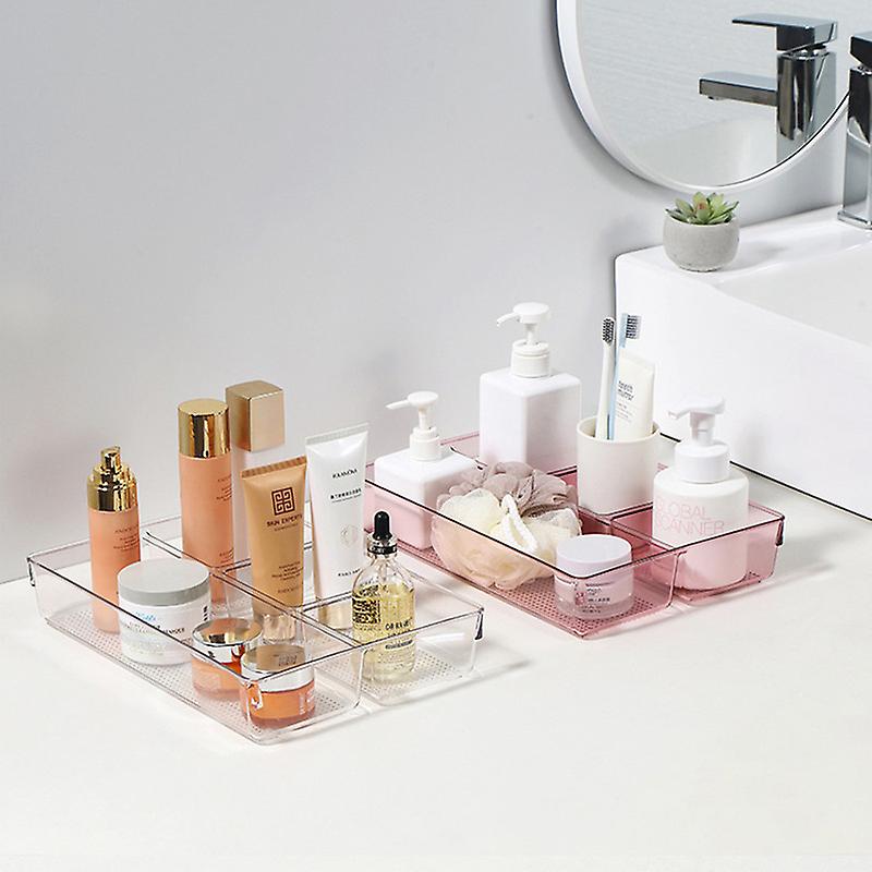 Clear Makeup Storage Organizer for Vanity Drawer Organizer for Bathroom Office and Countertop