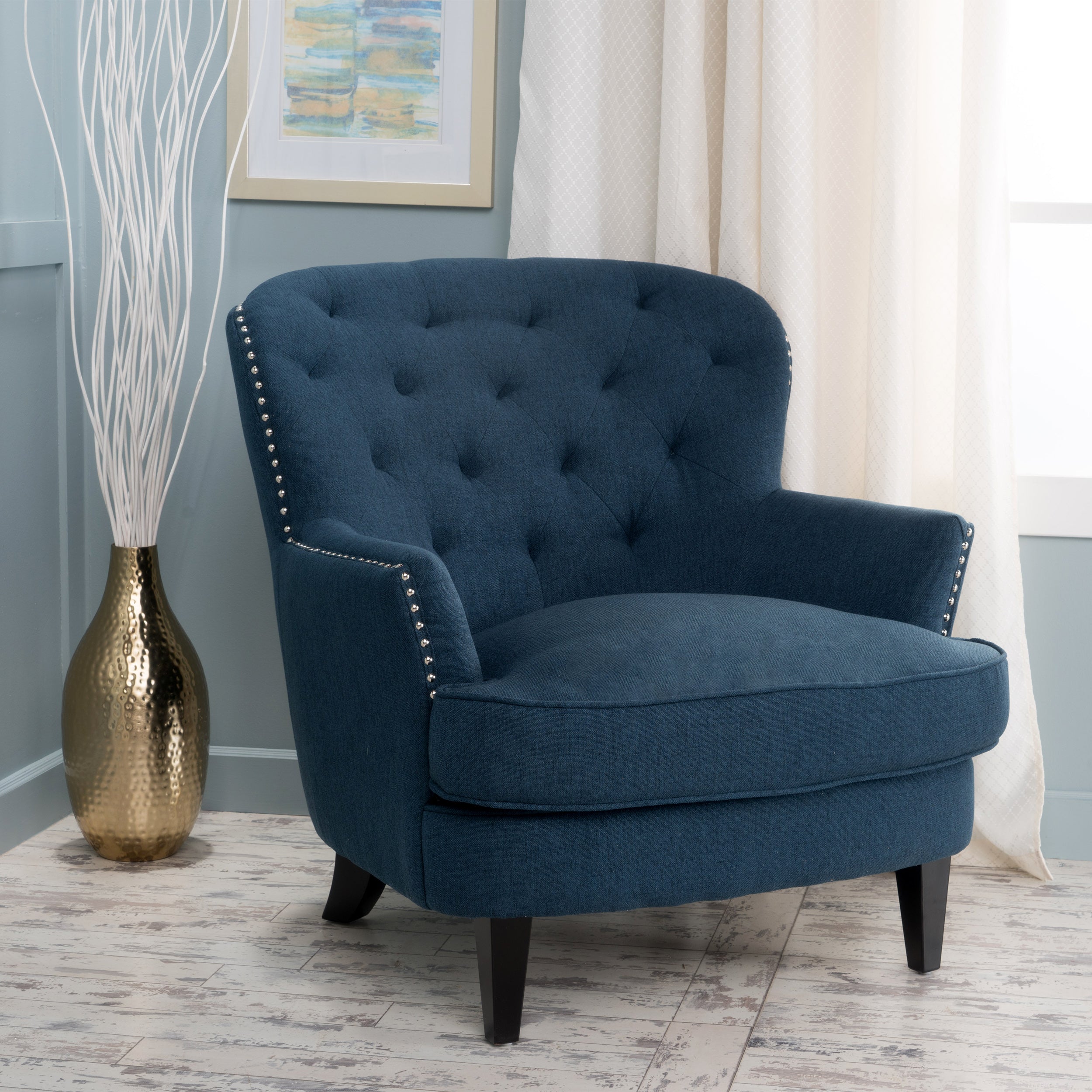 Aveton Tufted Fabric Club Chair