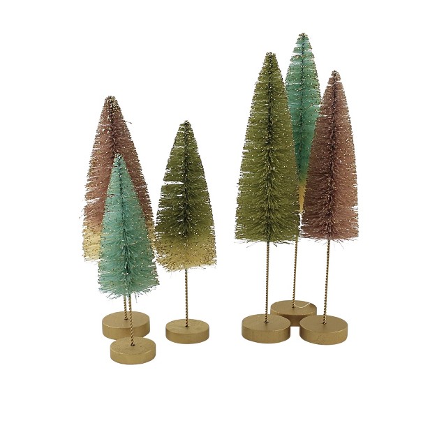 Christmas Pastel Forest Bottle Brush Tree Bethany Lowe Designs Inc Decorative Figurines