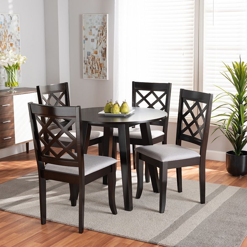 Baxton Studio Daisy Dining Table and Chair 5-piece Set