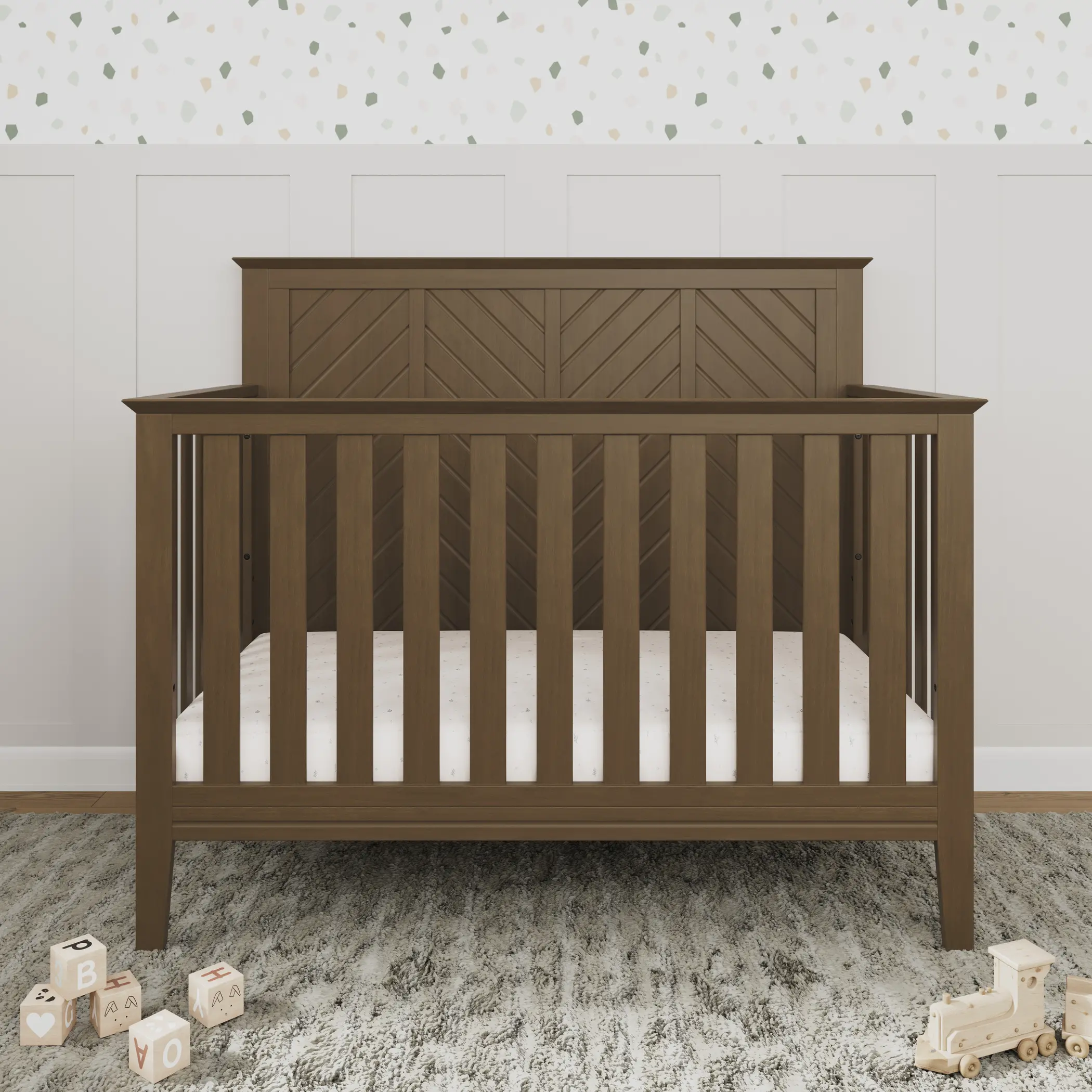 Atwood Cocoa Bean 4-in-1 Convertible Baby Crib