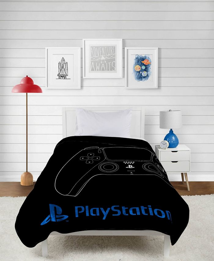 Jay Franco PlayStation Vintage-Like Hardware Silk Touch Throw， 60 x 46