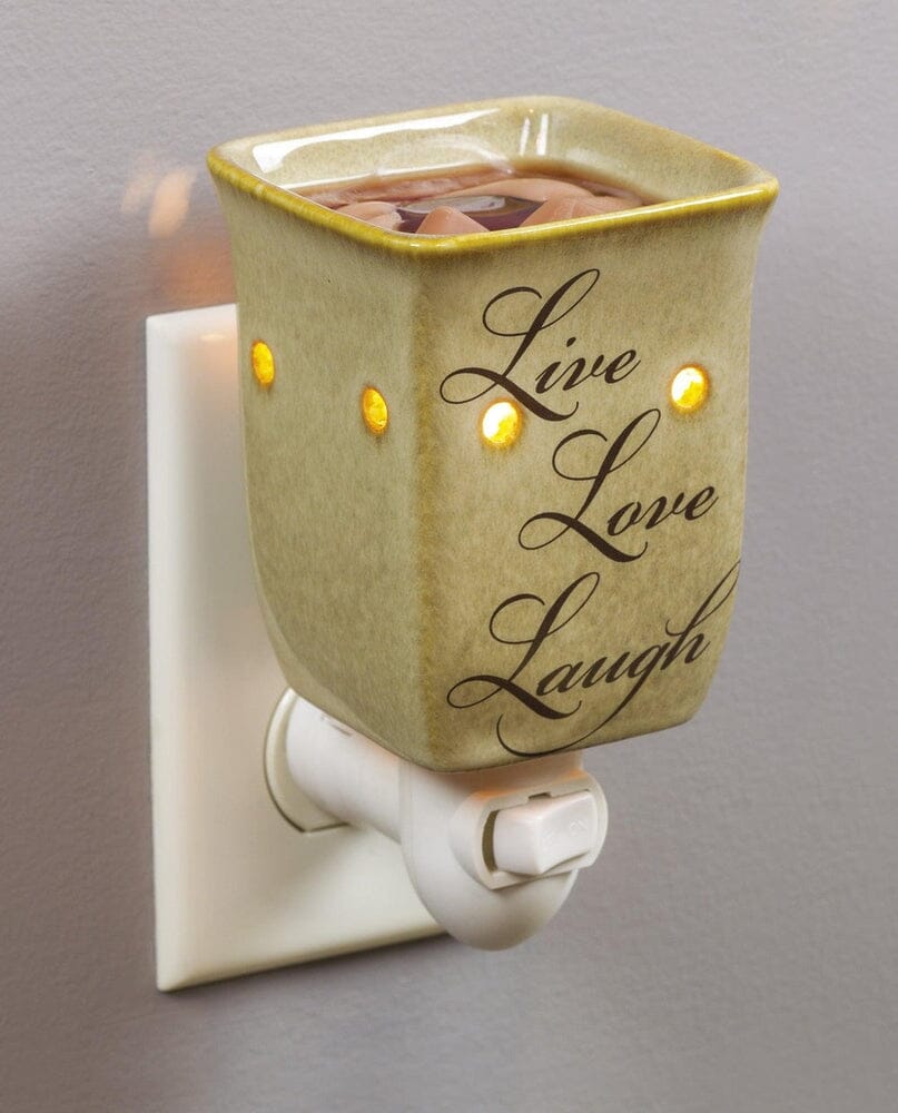 Plug-In Fragrance Wax Melt Warmer (Live Love Laugh)