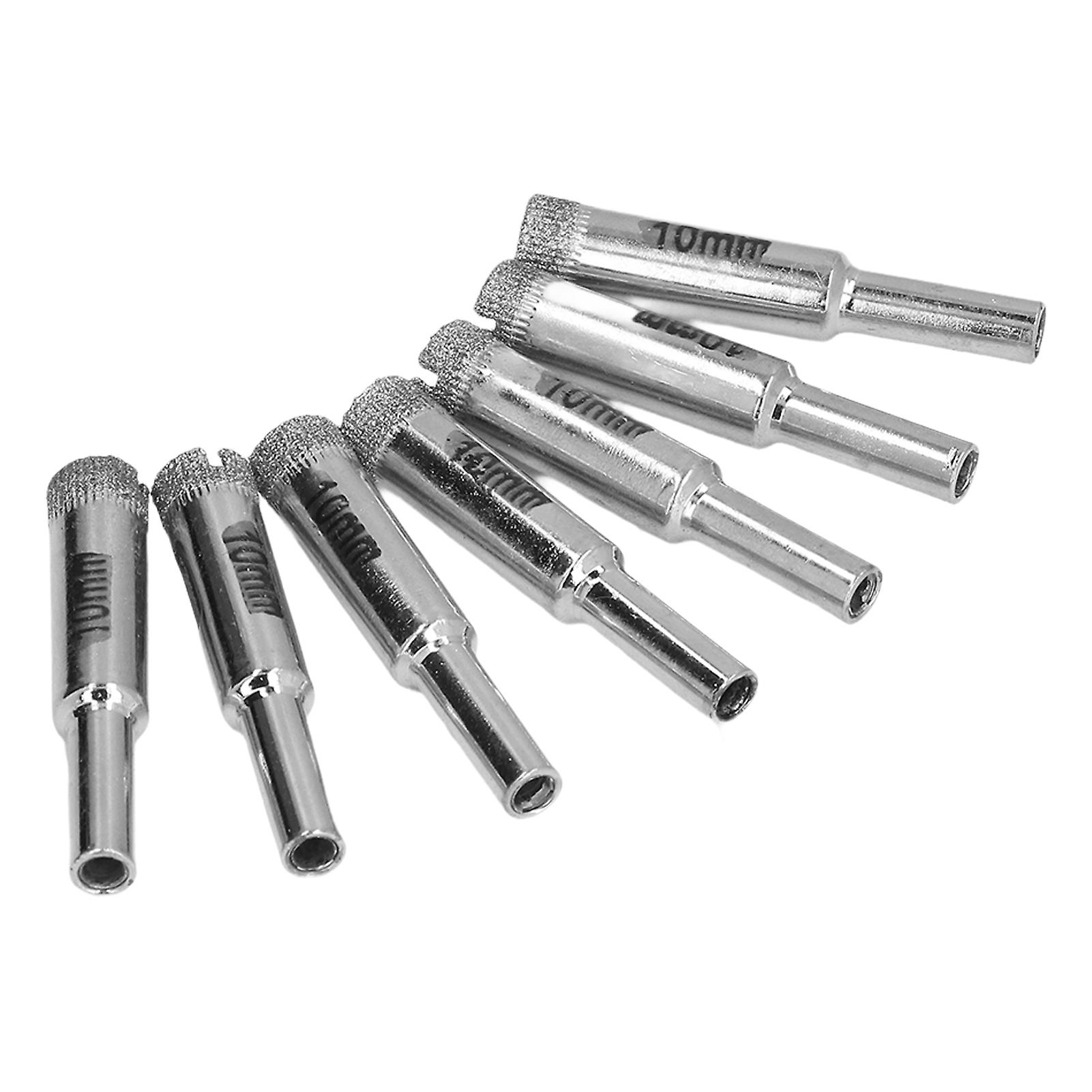 10pcs Hole Saw Drill Bit Hss Cutter Opener Tools Hardware For Glass Marble Granite Stone 10mm