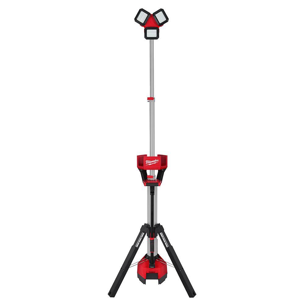 MW M18 18-Volt Lithium-Ion Cordless 6000 Lumens Rocket Dual Power Tower Light with Charger (Tool-Only) 2136-20