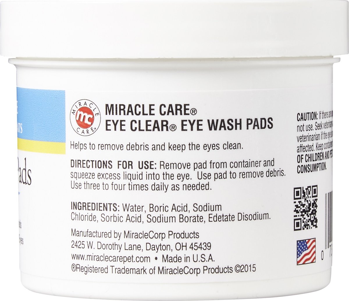 Miracle Care Sterile Eye Wash Pads for Dogs and Cats