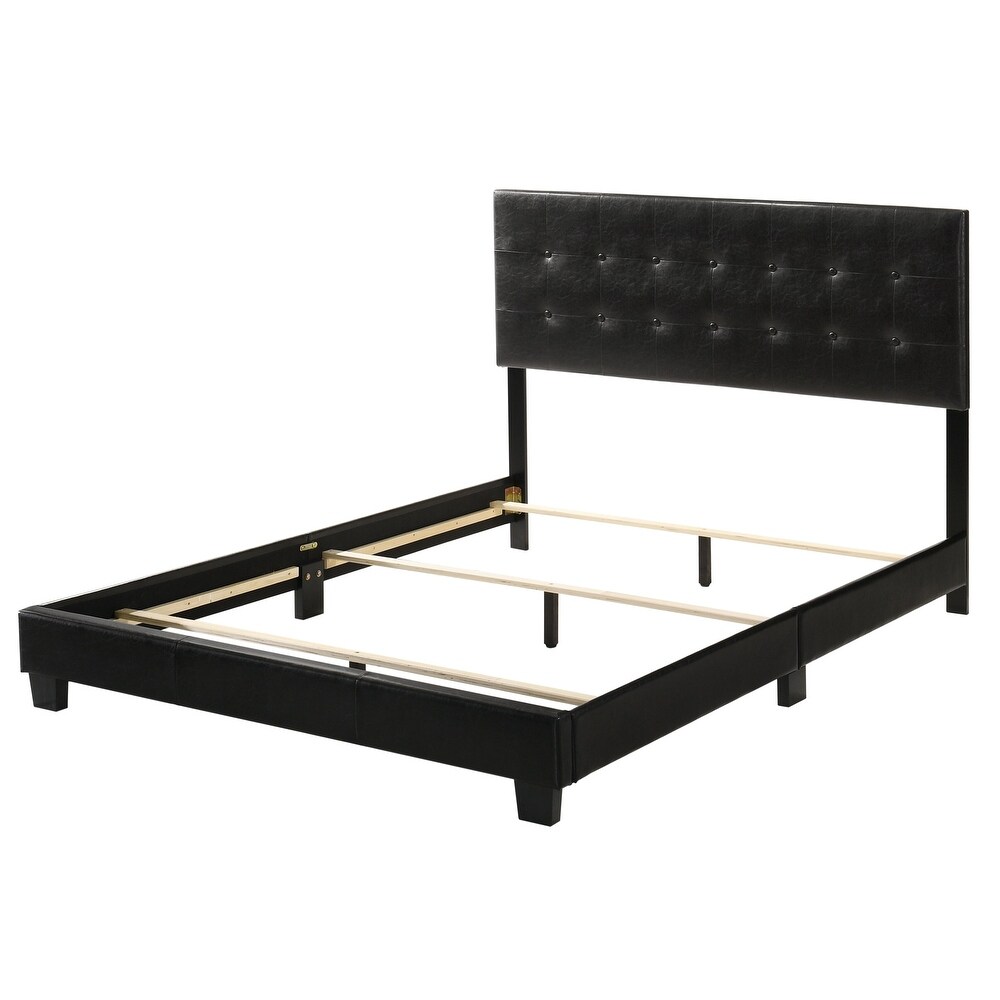 Caldwell Faux Leather Tufted Bed