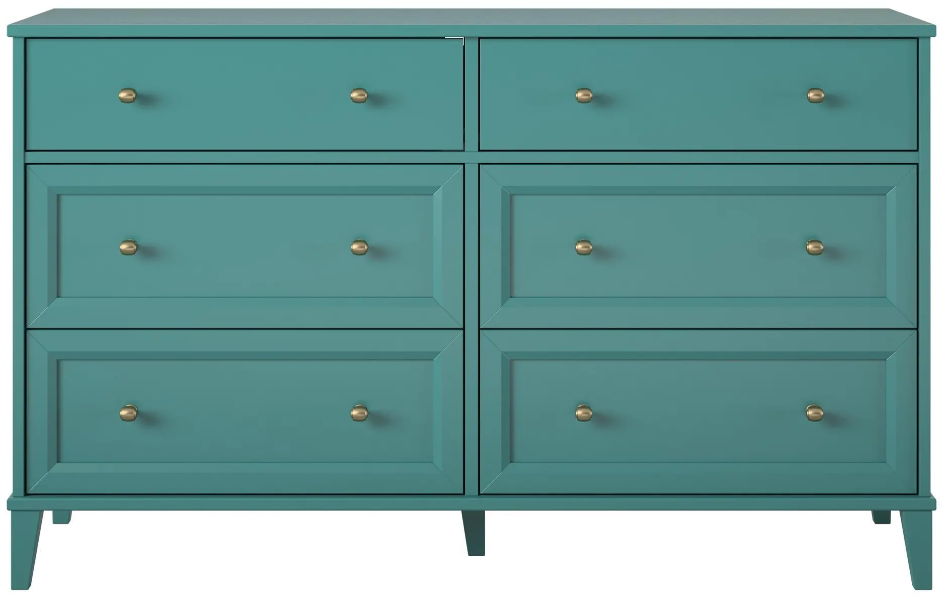 Monticello Emerald Green 6-Drawer Dresser