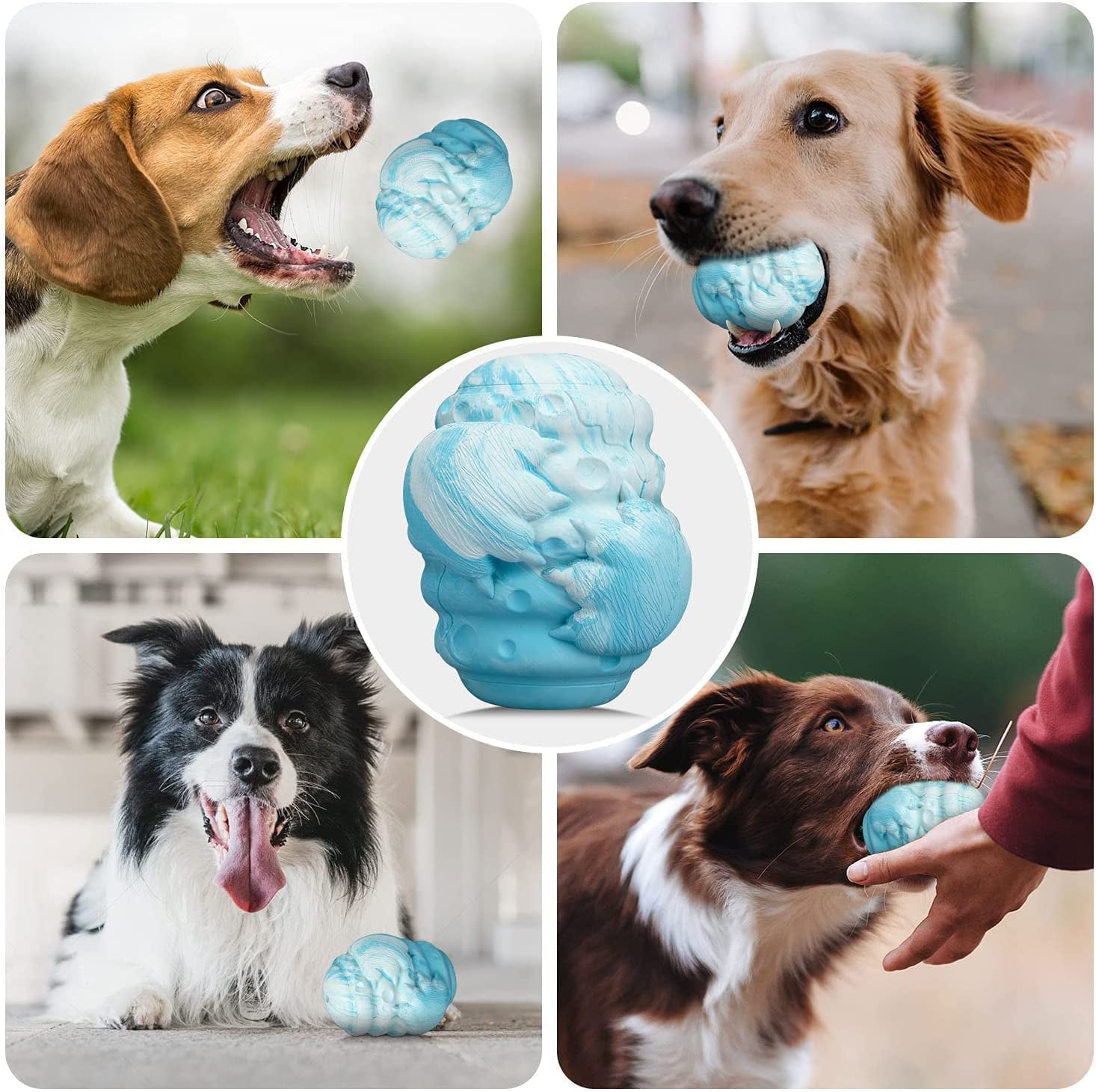 Lonew Dog Slow Feeder Dog Chew Toy for Aggressive Chewers Large Breeds， Dog Teeth Cleaning， Dog Interactive Treat Dispenser， Reduces Puppy Anxiety