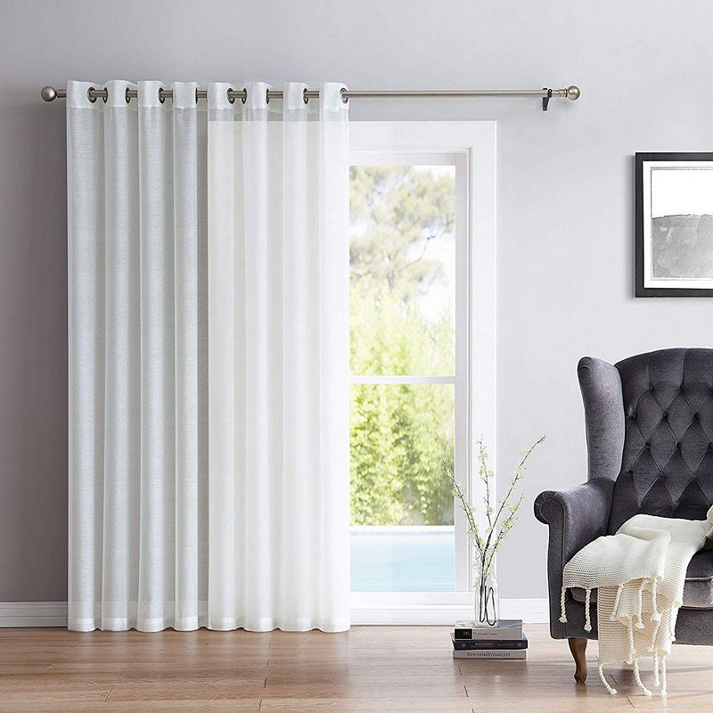 THD One Panel Extra Wide Sheer Voile Patio Door Grommet Curtain Panel for Sliding Doors - 100 inches wide