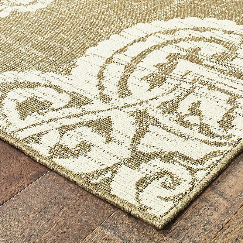 StyleHaven Mainland Medallion Lace Indoor Outdoor Rug