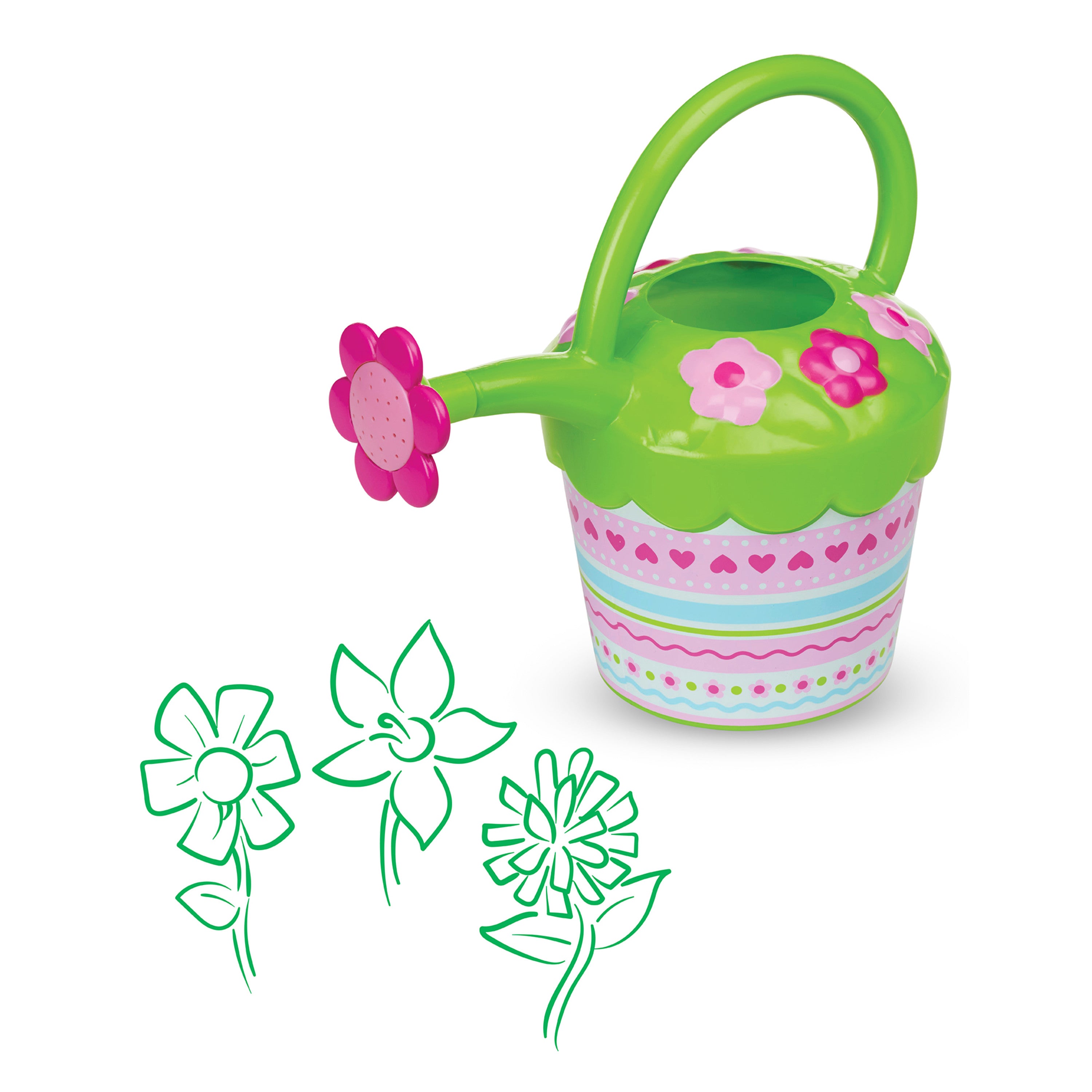 Melissa and Doug Sunny Patch Pretty Petals Flower Watering Can - Pretend Play Toy