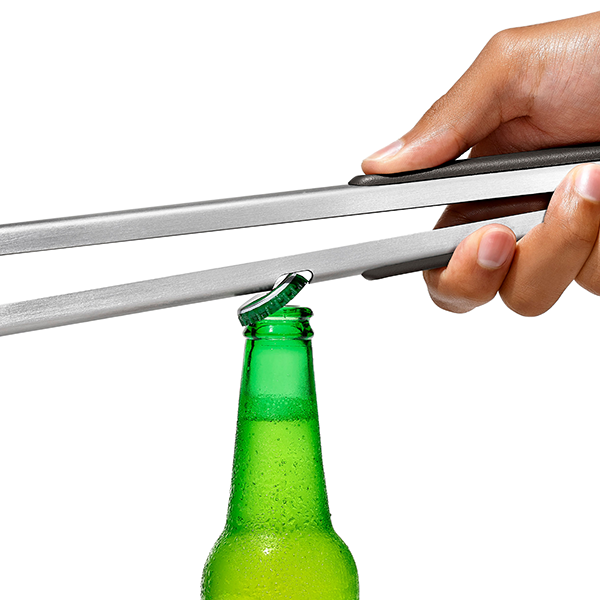 OXO Good Grips Grilling Tongs with Built-In Bottle Opener