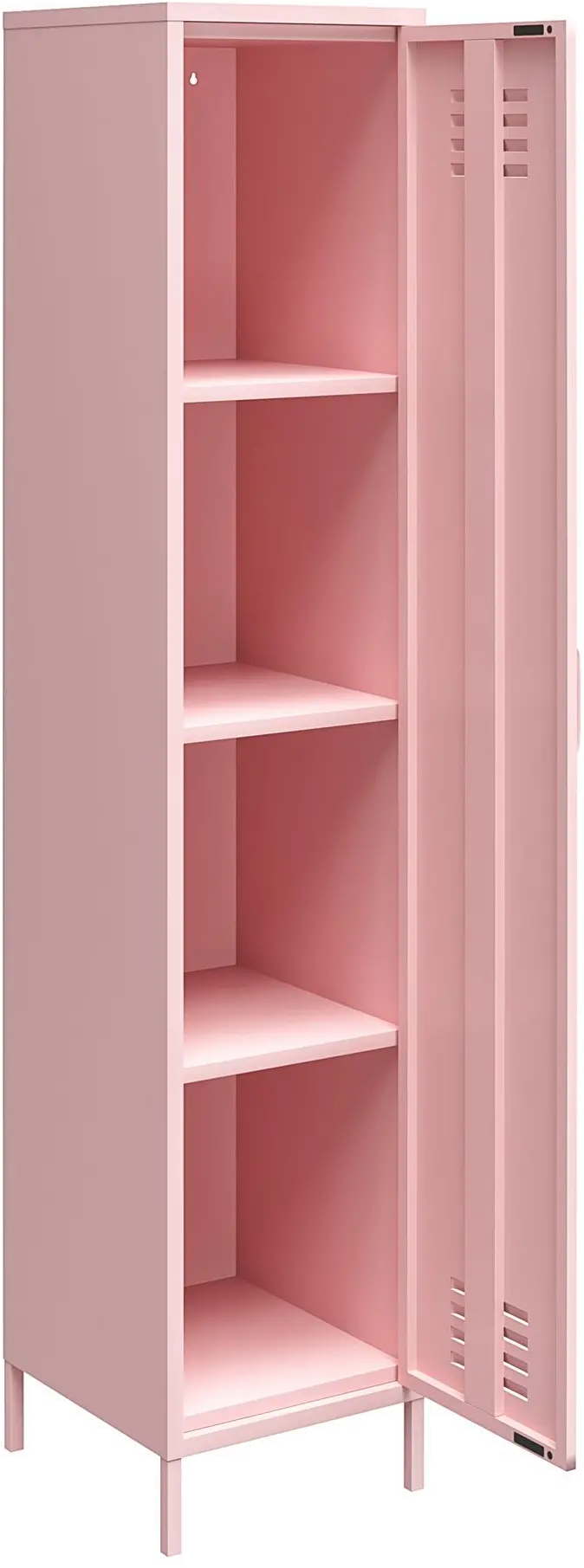 Cache Pink Metal Locker Storage Cabinet