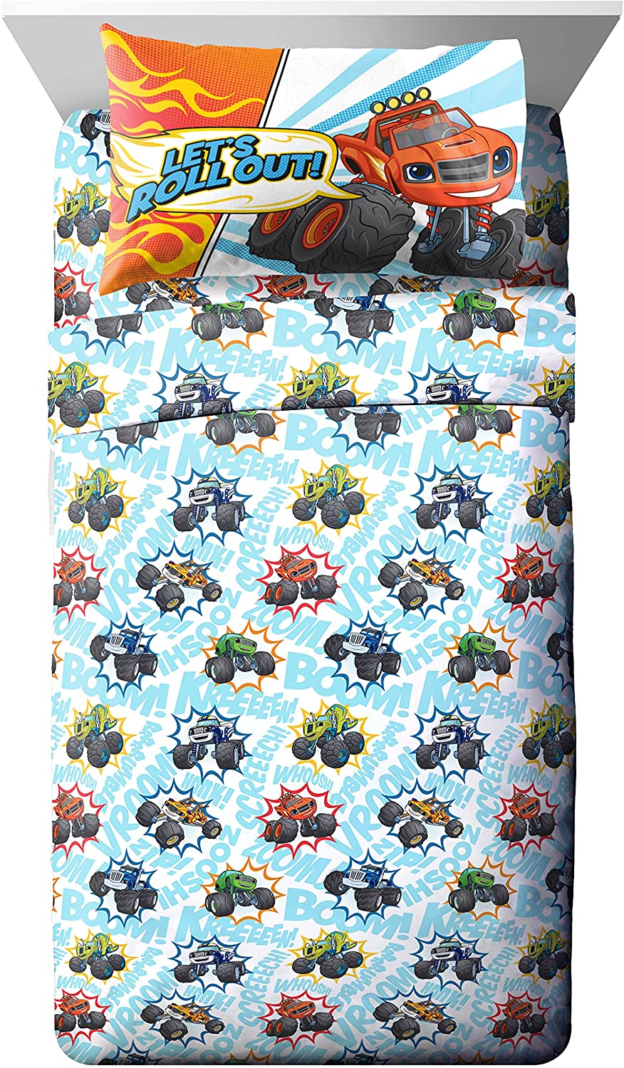 Blaze and the Monster Off to the Races 7 Piece Full Bed Set