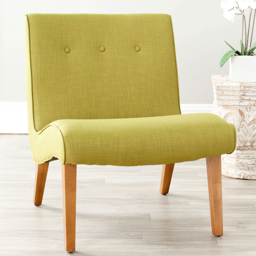 Dale Chair With Buttons Sweet Pea Green   Midcentury   Armchairs And Accent Chairs   by V.S.D Furniture  Houzz